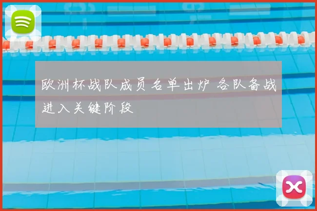 欧洲杯战队成员名单出炉 各队备战进入关键阶段